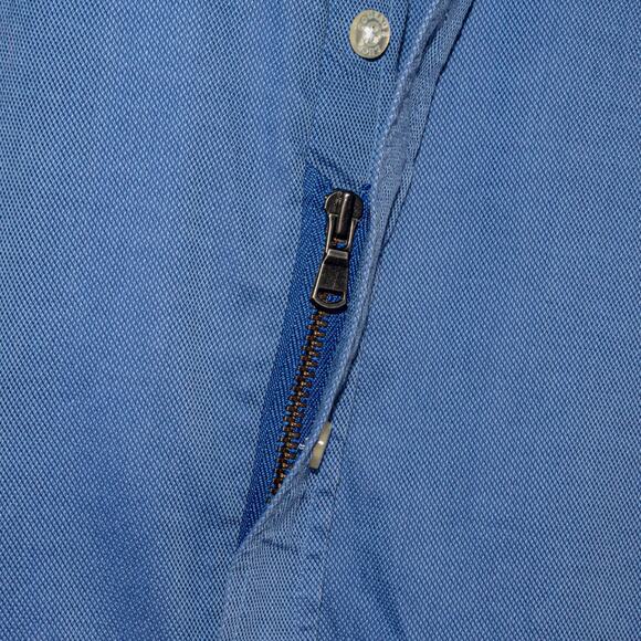 Teddy Stratford NYC Men's Zip Button up Shirt in Blue Cotton size 1 - Picture 5 of 9